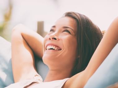 Relaxed woman.